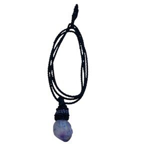 Unisex Macramé Necklace Amethyst Stone Spiritual Amulet Cusco